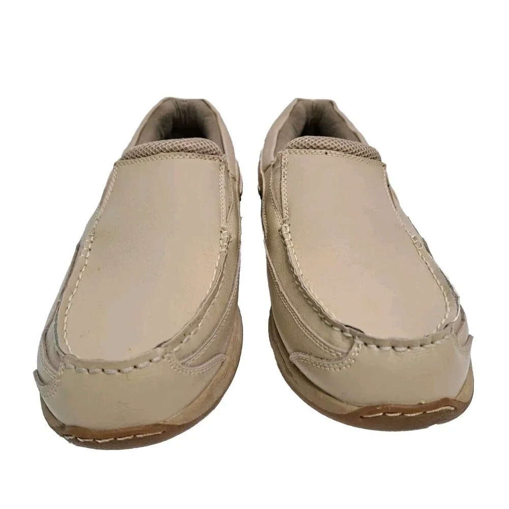 Dr. Scholl’s Men's Size 11 D Beige Slip On Casual Loafers Boat Shoes